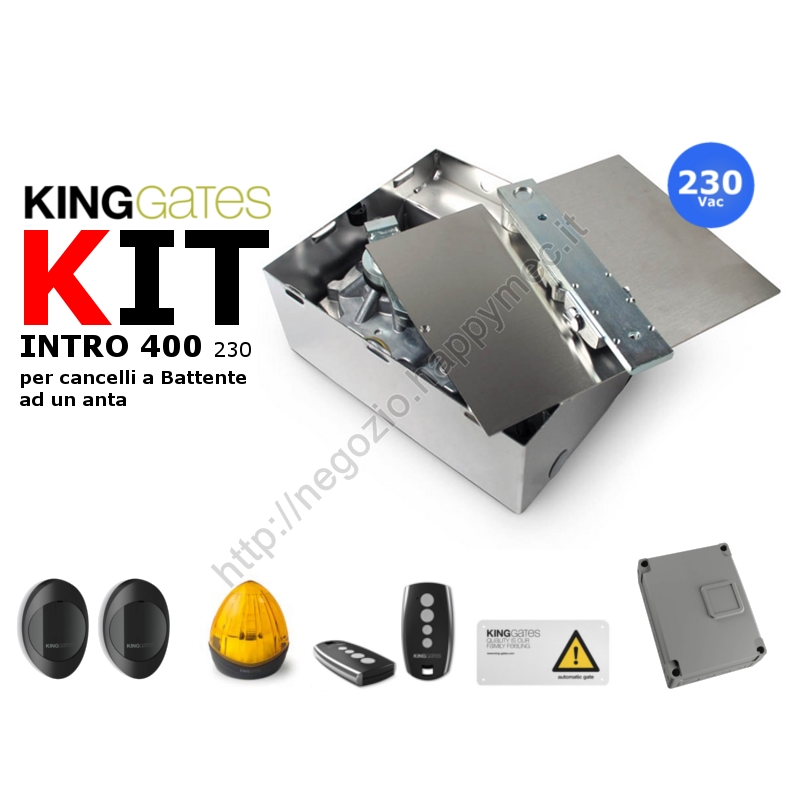 Kit automazione Intro 230-400 230V - 1 motore, casse di fondazione in acciaio inox
