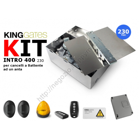 Kit automazione Intro 230-400 230V - 1 motore, casse di fondazione in acciaio inox