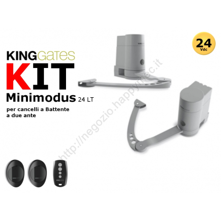 Kit automazione MiniModus24 Lite per cancello a 2 ante