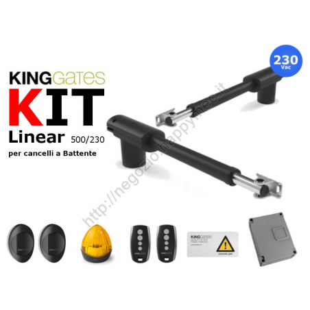 Kit automazione per cancelli a battente Linear500 230V stelo da 500mm.