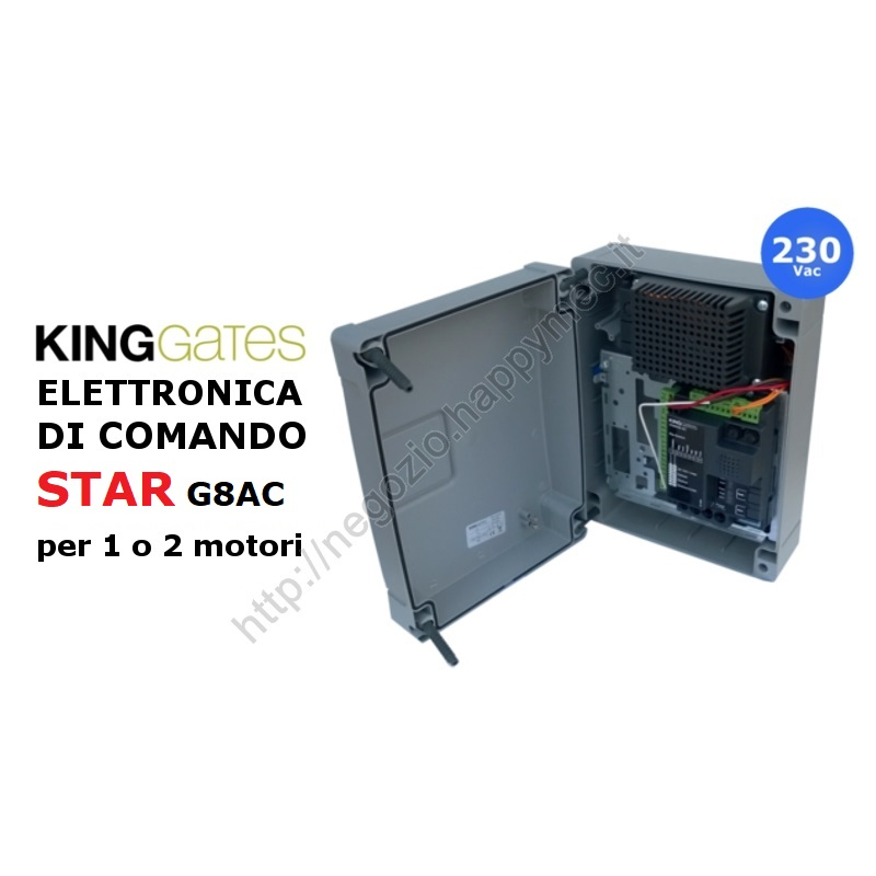Centrale Star G8AC per 2 motori 230V con trasformatore e box ABS