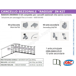 Kit FAC Radius Inverso 440 passaggio carraio di 4 metri